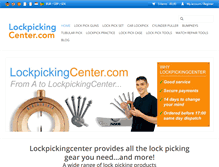 Tablet Screenshot of lockpickingcenter.com
